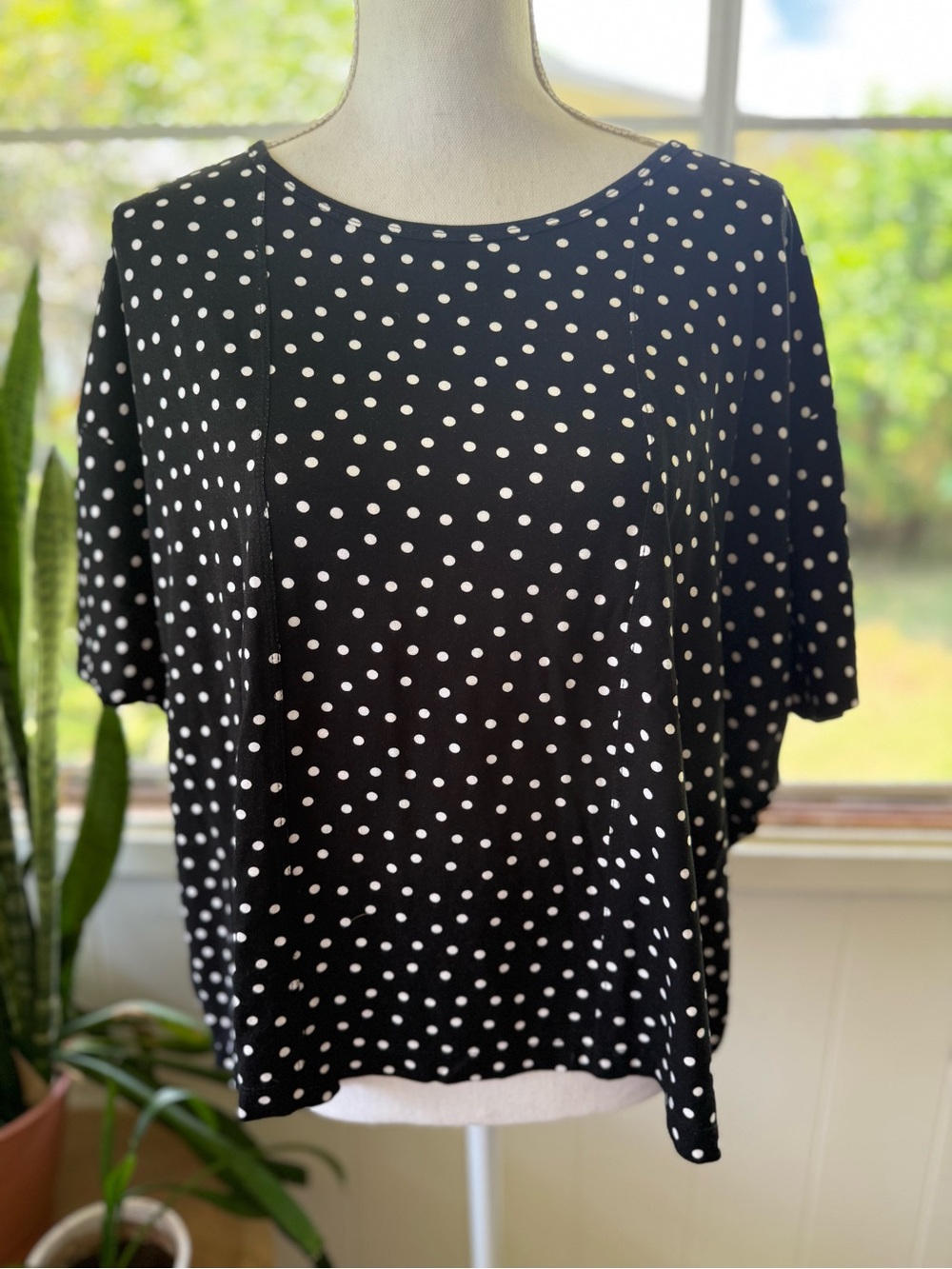 Ava Sky Top - Polka Dots